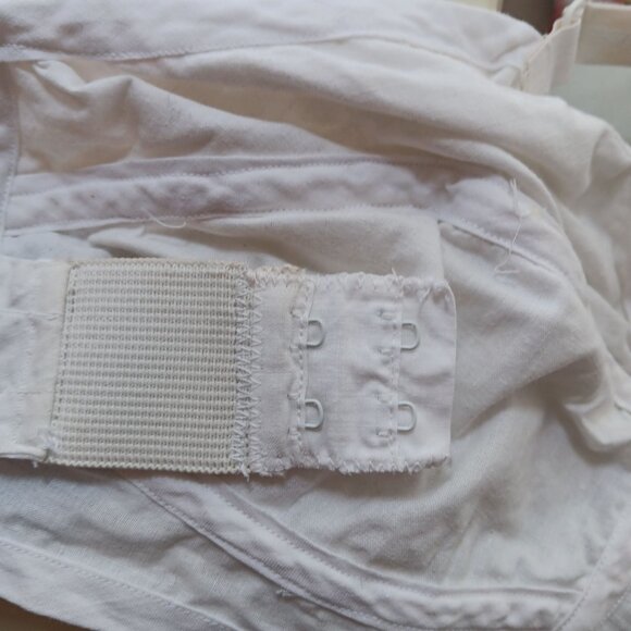 34C Vintage White Lace MCM Rockabilly Bra With Adjustable Straps & Hook Closure - Picture 8 of 8